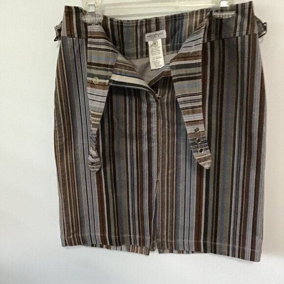 Mark Edwards Studio Belted Corduroy Pencil Skirt Size 8 - Picture 6 of 12